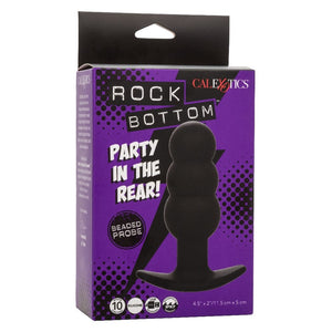 Anal Beads Rock Bottom Beaded Probe - Black