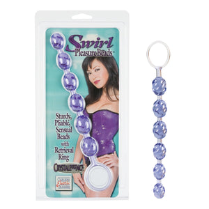 Anal Beads Swirl Pleasure Beads - Purple