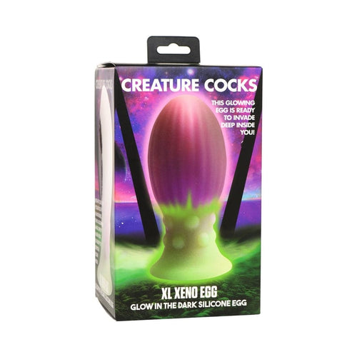 Anal - Plugs and Probes non vibrating Creature Cocks XL Xeno Egg GITD Silicone