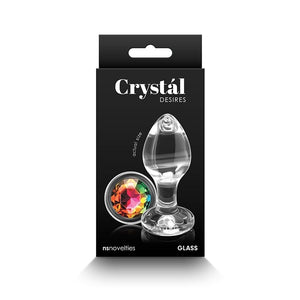 Anal - Plugs and Probes non vibrating Crystal Desires Rainbow Gem Plug Medium