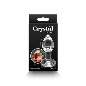 Anal - Plugs and Probes non vibrating Crystal Desires Rainbow Gem Plug Small