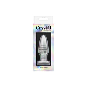 Anal - Plugs and Probes non vibrating Crystal Tapered Glass Plug Small Clear