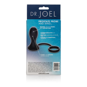 Anal Probes Dr. Joel Kaplan Prostate Probe and Ring - Black