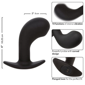 Anal Probes Rock Bottom Curved Probe - Black