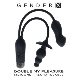 Anal Vibrators Double My Pleasure - Black