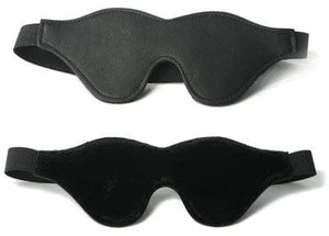 Bondage Gear Strict Leather Black Fleece Lined Blindfold