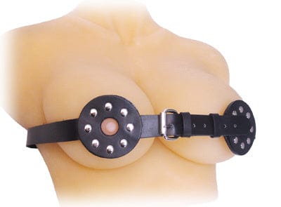 Bondage Gear Studded Spiked Breast Binder with Nipple Holes