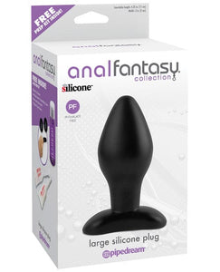 Butt Plugs Anal Fantasy Collection Large Silicone Plug - Black