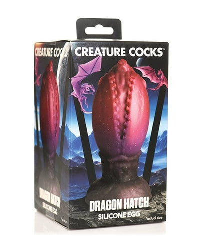 Butt Plugs Creature Cocks Dragon Hatch Silicone Egg - Large Multi Color