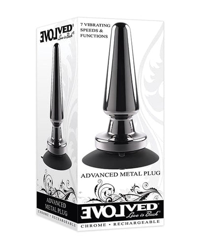 Butt Plugs Evolved Advanced Vibrating Rechargeable Metal Plug - Black