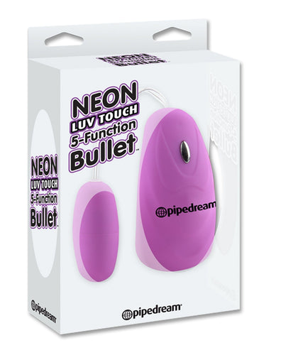 Clit Stimulators Neon Luv Touch 5 Function Bullet - Purple