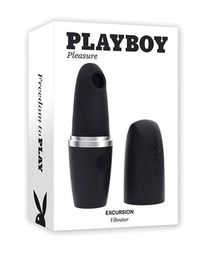 Clit Ticklers Playboy Pleasures Excursion Clitoral Suction Vibe - Black