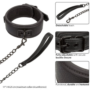 Collars Nocturnal Collection Collar and Leash - Black