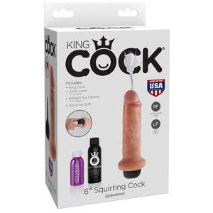 DILDOS & DONGS King Cock 6in Squirting Cock Beige