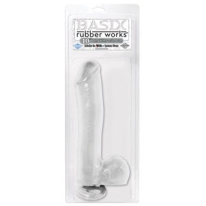 DILDOS & DONGS PD Basix 10in Dong Balls & Suction Clr