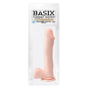 DILDOS & DONGS PD Basix 12in Dong Balls & Suction Beige