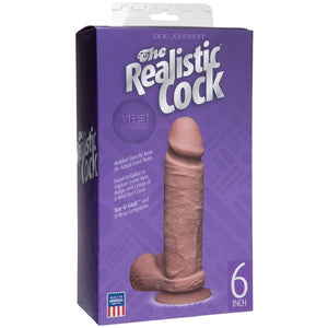 Dongs - Cyberskin or Realistic Feel Realistic Cock - UR3 - 6in Brown