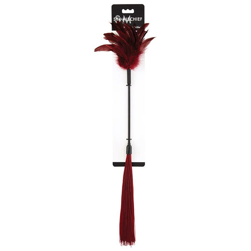 Fetish - Ticklers SS S&M Shadow Feather Tickler Burgundy