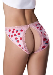 Lingerie & Clothing Split back panty l/xl strawberry