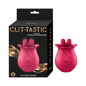 Masturbators - Clitoral Clit-Tastic Tulip Finger Massager Red