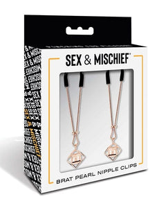 Nipple Clamps & Clit Clips Sex & Mischief Brat Pearl Nipple Clips