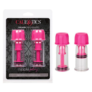 Nipple Suckers Nipple Play Vacuum Twist Suckers - Pink