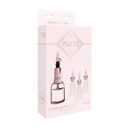 Pumps - Clitoral & Vaginal Shots Pumped Clit&Nip PumpKit Rose Med