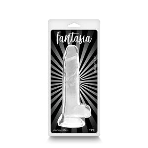 Suction Mounted Dildos Fantasia - Ballsy 6.5 Inch - Clear