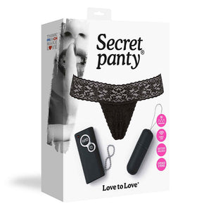 VIBES - CLIT STIMULATING Love to Love Secret Panty Black