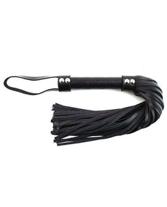 Whips Rouge Short Leather Flogger - Black