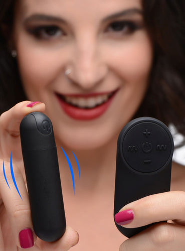 Bang! Bang! Vibrating Bullet with Remote Control - Black