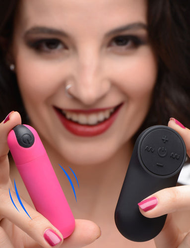 Bang! Bang! Vibrating Bullet with Remote Control - Pink