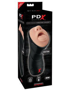 MASTURBATORS PDX ELITE Deep Throat Vibrating Stroker